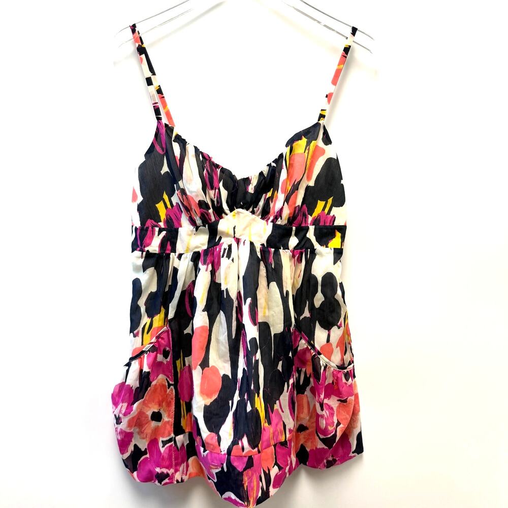 Allen B. Y2K Babydoll Graphic Print Tank Top Sz Medium M